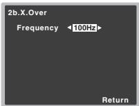 PIONEER VSX-323-K - Sélectionnez 'X.Over' sur le menu Manual SP Setup. - 2