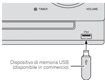 PIONEER X-CM31-J - Connettere il dispositivo di memoria USB. - 1