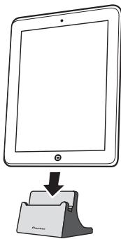 PIONEER X-HM51-S - Stellen Sie das iPod/iPhone/iPad auf den Ständer. - 1