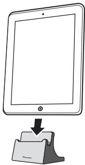 PIONEER X-HM51-S - Connexion d'un ipod/iphone/ipad à l'aide du support ipad fourni - 2