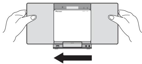 PIONEER XSMC00 - Naar links schuiven om vast te zetten. (De schuifafstand is ongeveer 10 mm) - 1