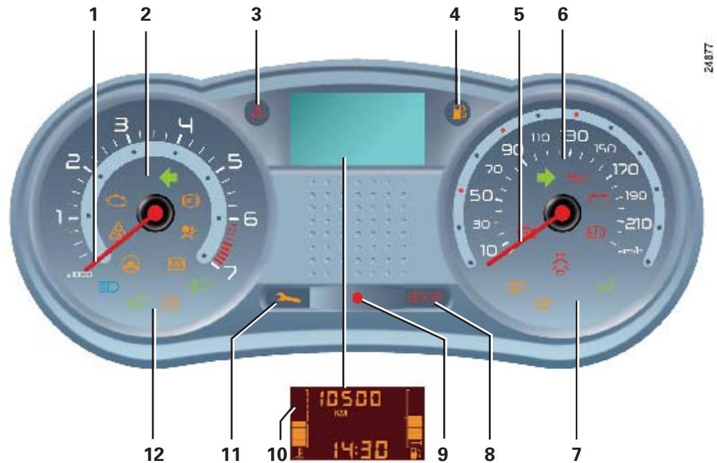 RENAULT CLIO 3 - TABLEAU DE BORD (suite) - 1