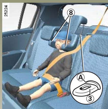 RENAULT CLIO 3 - Appui-tete en fonction infant 6-10 ans - 1