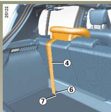 RENAULT CLIO 3 - Anneau de fixation du siège en position dos à la route aux places arrête - 1