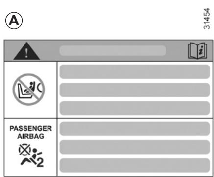 RENAULT KANGOO 2 2012 - SECURITE ENFANTS : désactivation, activation airbag passager avant (2/3) - 2