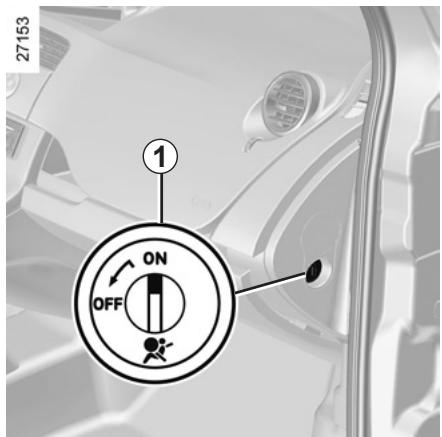 RENAULT KANGOO 2 2012 - SECURITE ENFANTS : désactivation, activation airbag passager avant (3/3) - 1