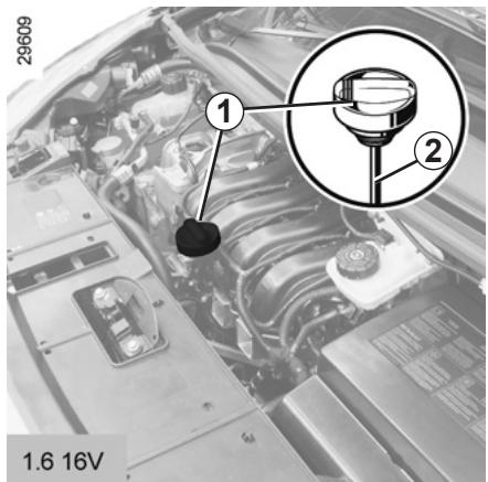 RENAULT SCENIC 3 - NIVEAU HUILMEOTEUR: appoint, replissage (1/2) - 1