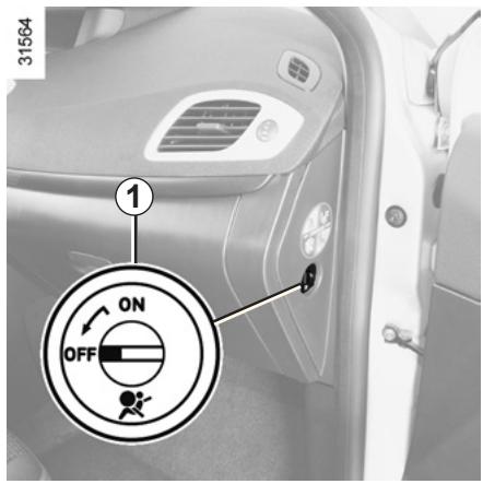 RENAULT SCENIC 3 - SECURITE ENFANTS : désactivation-activation airbag passager avant (1/3) - 1