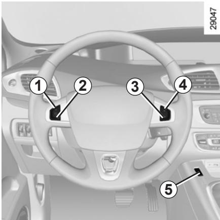 RENAULT SCENIC 3 - RÉGULATEUR-LIMITEUR DE VITESSE : fonction régulateur (3/4) - 1