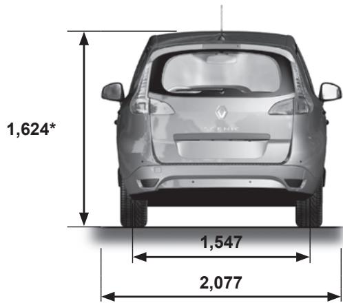 RENAULT SCENIC 3 - DIMENSIONS (en metres) (1/2) - 3