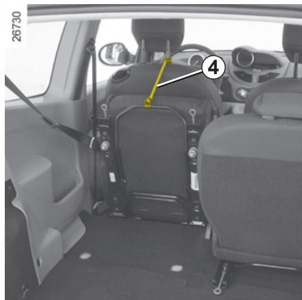 RENAULT TWINGO 2 2007 - Pour rabattre les sièges arrrière - 1