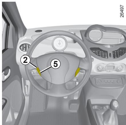 RENAULT TWINGO 2 2007 - RÉGULATEUR-LIMITEUR DE VITESSE : fonction régulateur (suite) - 3