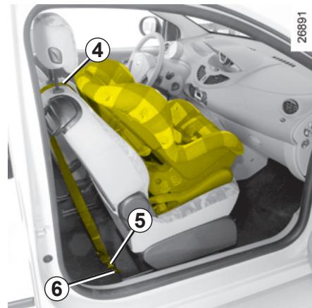 RENAULT TWINGO 2 2007 - Fixation de la base du siège infant - 2