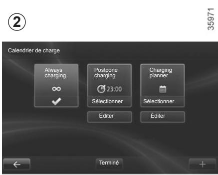 RENAULT ZOE ZE - Programmations de l'heure de départ de la fonction - 1