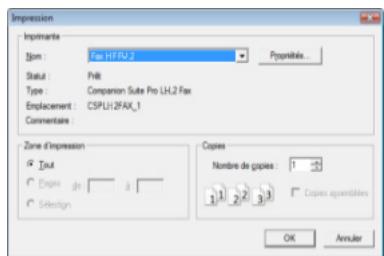 SAGEM AGORIS M943XBDN - Envoyer une télécopie à partir d'une application - 1