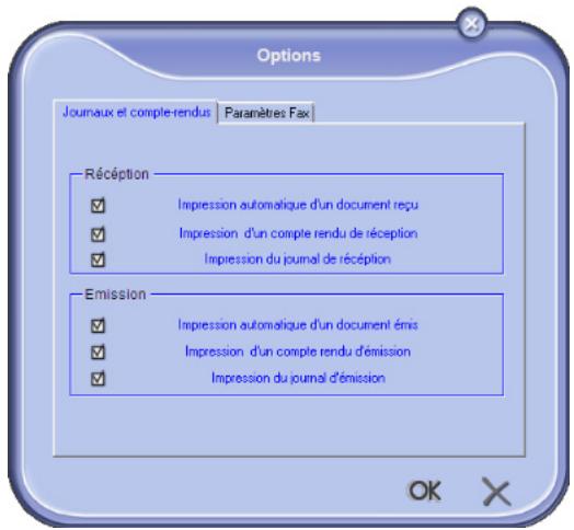 SAGEM AGORIS M943XBDN - Description de l'onglet Journaux et compterendus - 1