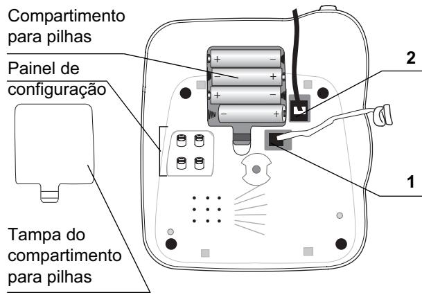 SAGEM C301 - Ligar o cabo do telephone - 1