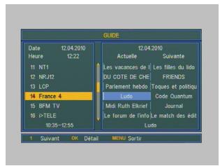 SAGEM DT53NB - Guide électronique des programmes (EPG) - 1