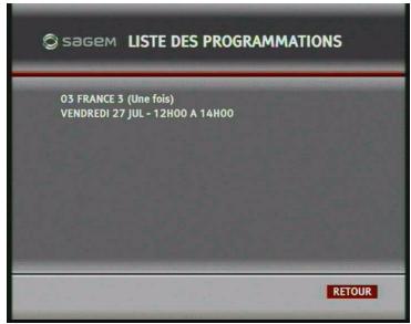 SAGEM DT85N HD - Listedesprogrammations - 1