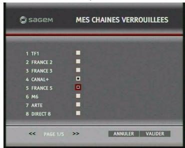 SAGEM DT85N HD - Verrouiller des chaînes - 2