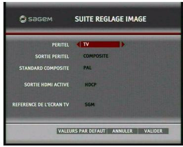 SAGEM DT85N HD - Réglages avances - 1