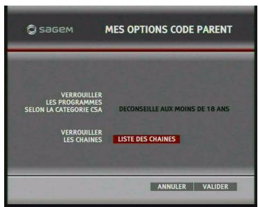 SAGEM DT85N HD - Verrouiller des chaînes - 1