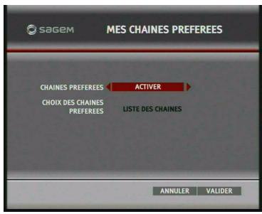 SAGEM DT85N HD - Mes chaînes préférentes - 2