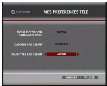 SAGEM DT85N HD - Sous-titre par défaut - 1