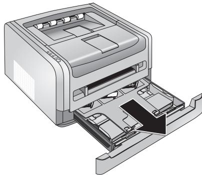 SAGEM LP5524D - Retirez le matériel d'emballage de la cassette de papier - 1
