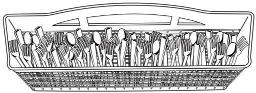 WHIRLPOOL WDP340PAFW - USE & CARE GUIDE - Place load pattern (when silverware basket is in lower rack) - 4
