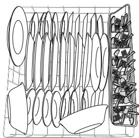 WHIRLPOOL WDP340PAFW - USE & CARE GUIDE - Place load pattern (when silverware basket is in lower rack) - 2