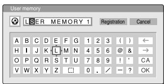 TOSHIBA ET1 - Use the , , , and  buttons to select each character you want to enter, then press the OK button. - 3