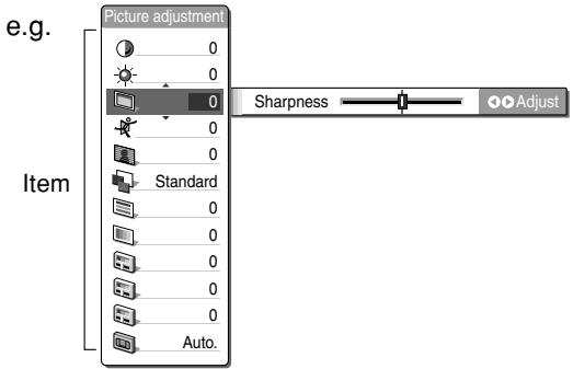 TOSHIBA ET1 - Use the  and  buttons to select a desired adjustment or setting item. - 1