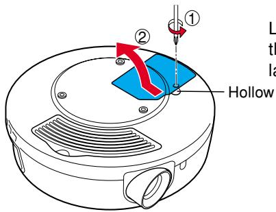 TOSHIBA ET1 - Remove the lamp cover. - 1
