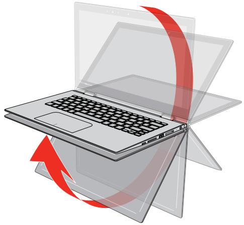 TOSHIBA SATELLITE RADIUS 12 - Opening the display - 1