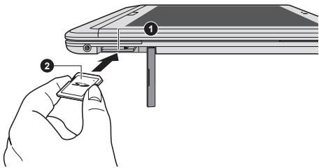 TOSHIBA SATELLITE U920T-119 - Insertion d'une carte mémoire - 1