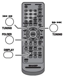 TUNING FOLDER DISPLAY TUNING SHARP