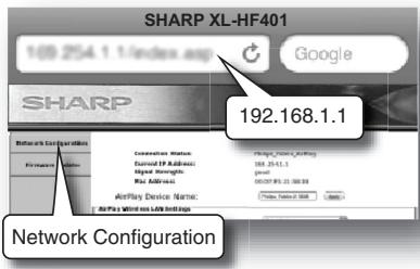 SHARP XL HF401PH S - Connexion via SSID (un routeur sans-fil avec WPS) - 1