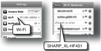 Settings Airplane Mode OFF Wi-Fi Notification Off > Can Wi-Fi Wi-Fi Networks BELOK-GAT3 buffalo-g2000-83 SHARP_XL-HF401 SHARP-XL-HF401 SHARP_XL-HF401