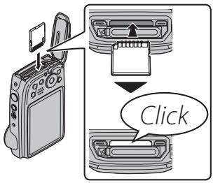 FUJIFILM FINEPIX XP120 - Insert the memory card. - 1