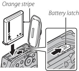 FUJIFILM FINEPIX XP120 - Insert the battery. - 1
