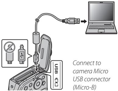 FUJIFILM FINEPIX XP120 - Connecting the Camera - 1