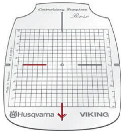 HUSQVARNA 400 COMPUTER - Using the Embroidery template - 1