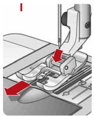 HUSQVARNA 400 COMPUTER - Changing the presser foot - 1