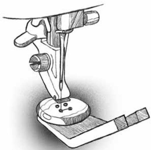 HUSQVARNA 400 COMPUTER - Button with a thread shank - 2