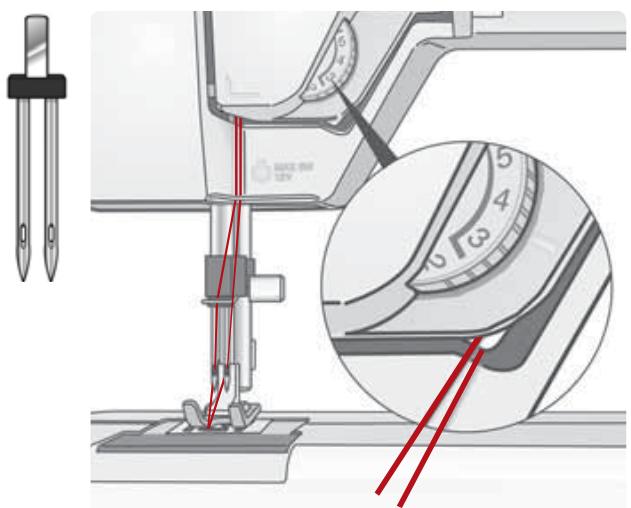 HUSQVARNA 400 COMPUTER - Threading for twin needle - 1