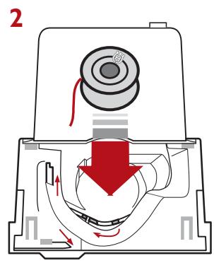 HUSQVARNA 400 COMPUTER - Threading lower thread - 2
