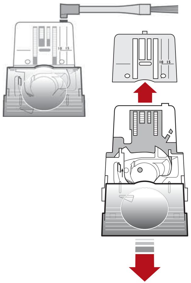 HUSQVARNA 400 COMPUTER - Replacing the Stitch Plate - 1