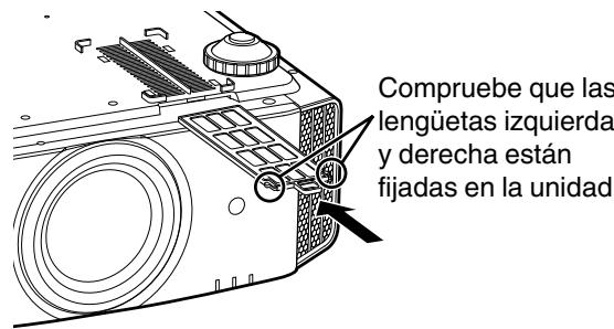 JVC DLA-X500R - Reinstale el filtro interno - 1