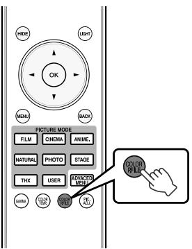 JVC DLA-X500R - Ajuste del peril de color - 1